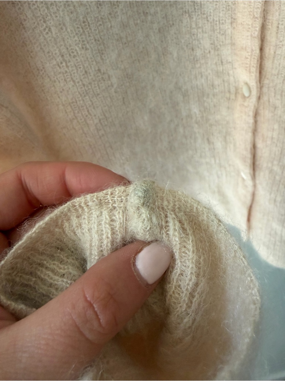 Sezane Gaspard Cardigan in Soft Pink S - Picture 6 of 6